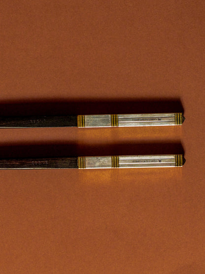 Large pair of chopsticks, Christofle, 1980s