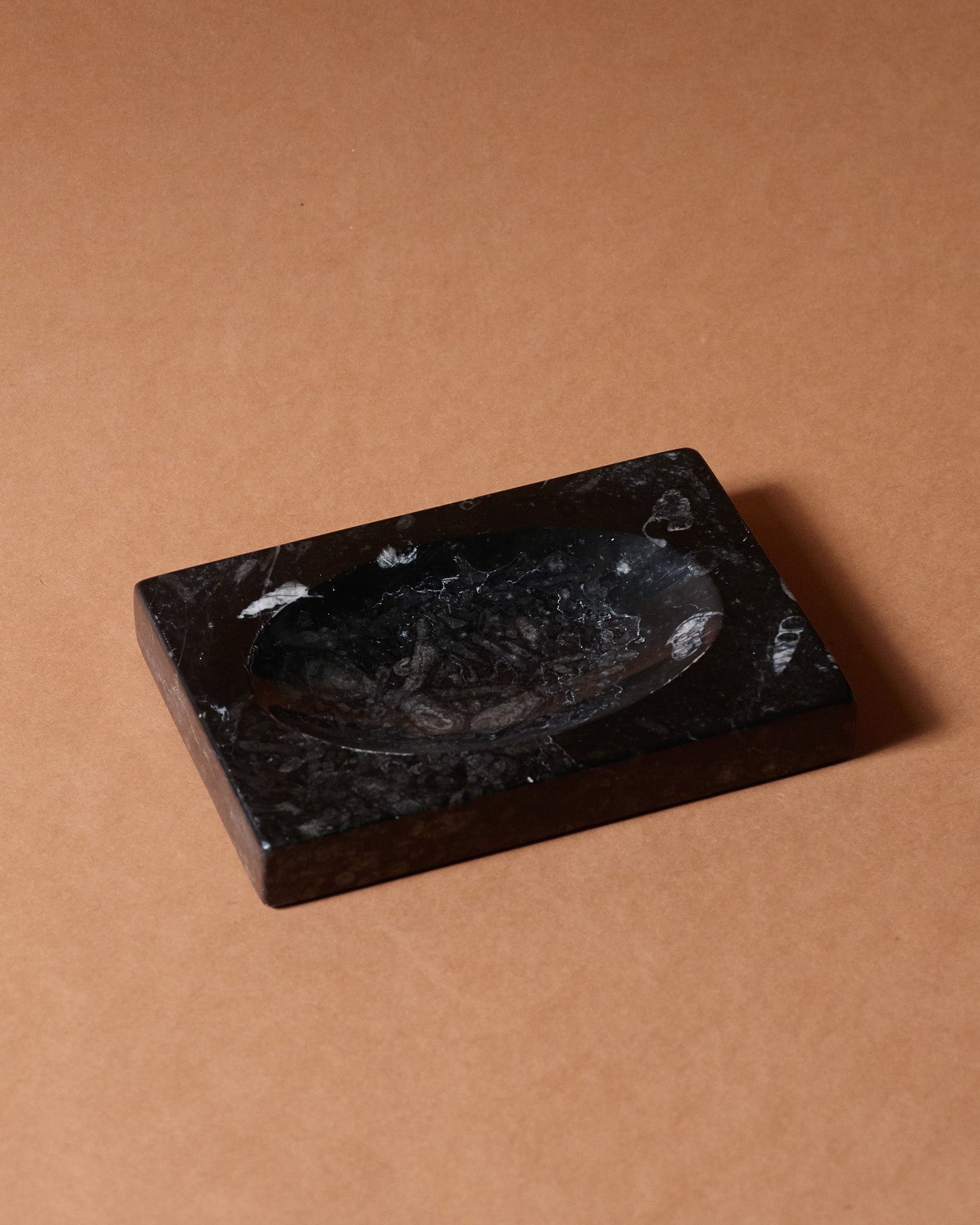 FOSSILIZED MARBLE TRINKET TRAY