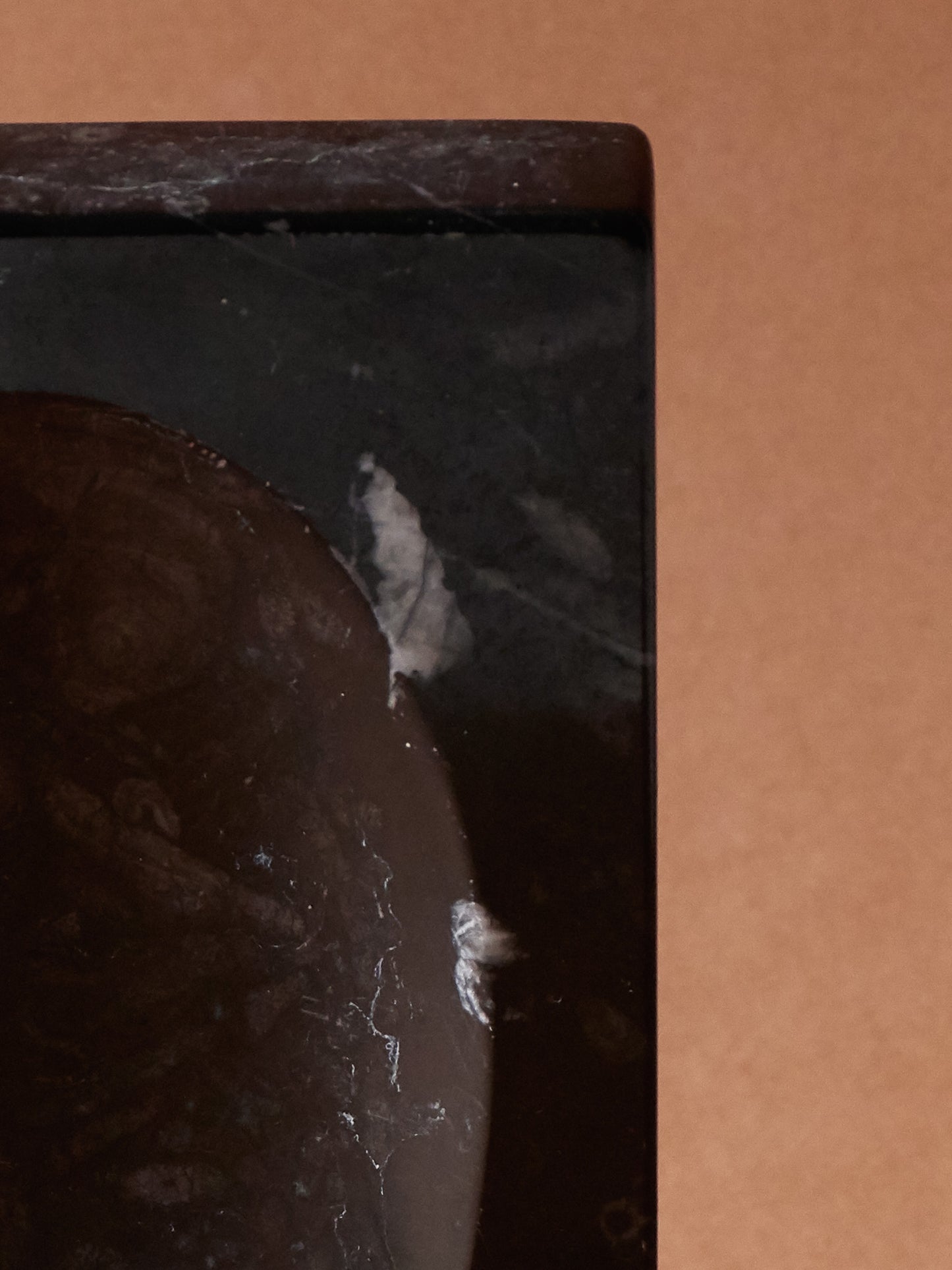 FOSSILIZED MARBLE TRINKET TRAY