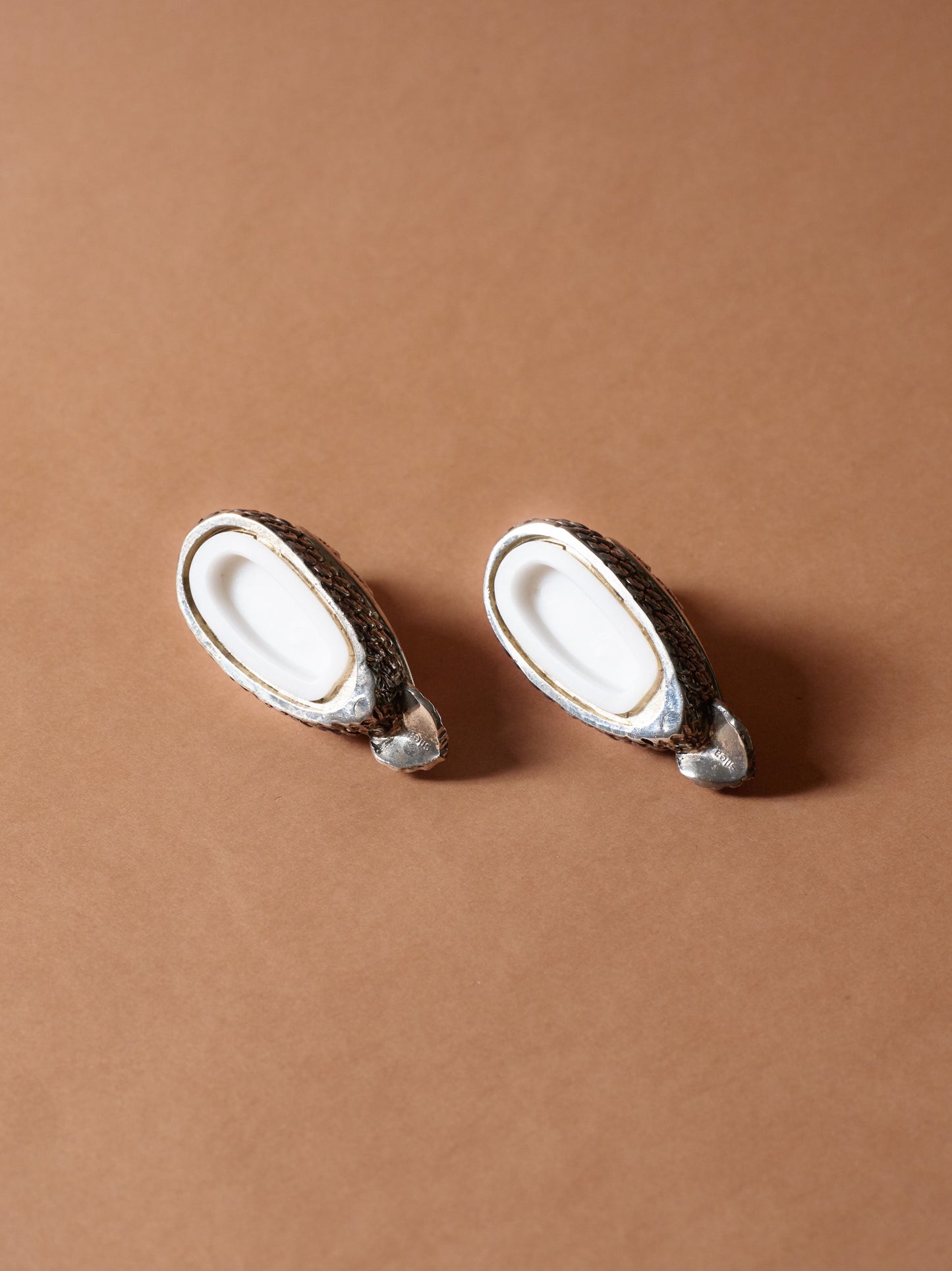 'DUCK' SILVER-PLATED METAL SALT AND PEPPER SHAKERS