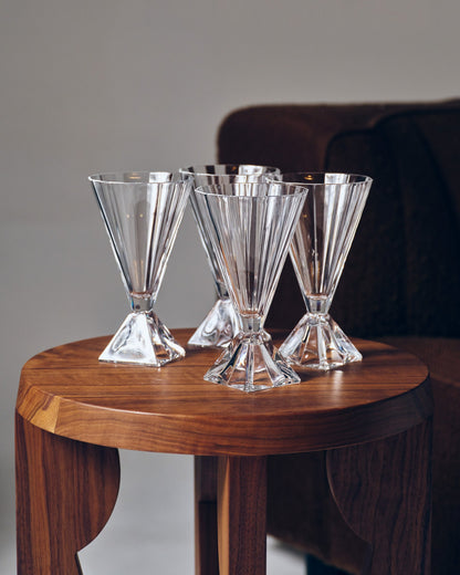SET OF 4 CIRSTAL COCKTAIL GLASSES, 1980s