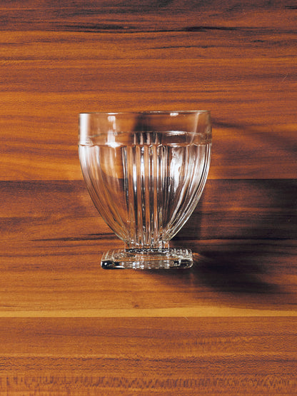 SET OF 6 MOLDED GLASS GLASSES, 1970s