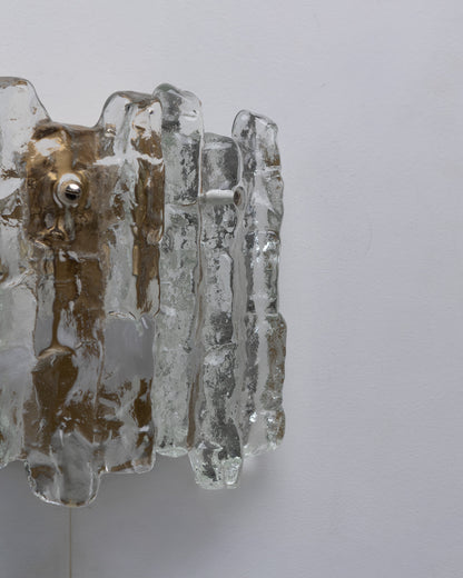 GLASS SCONCE, J.T. KALMAR, 1960s