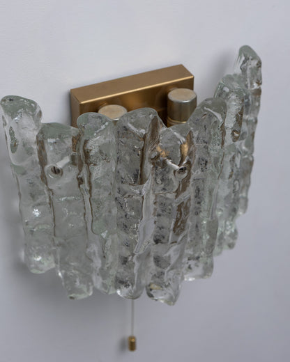 GLASS SCONCE, J.T. KALMAR, 1960s