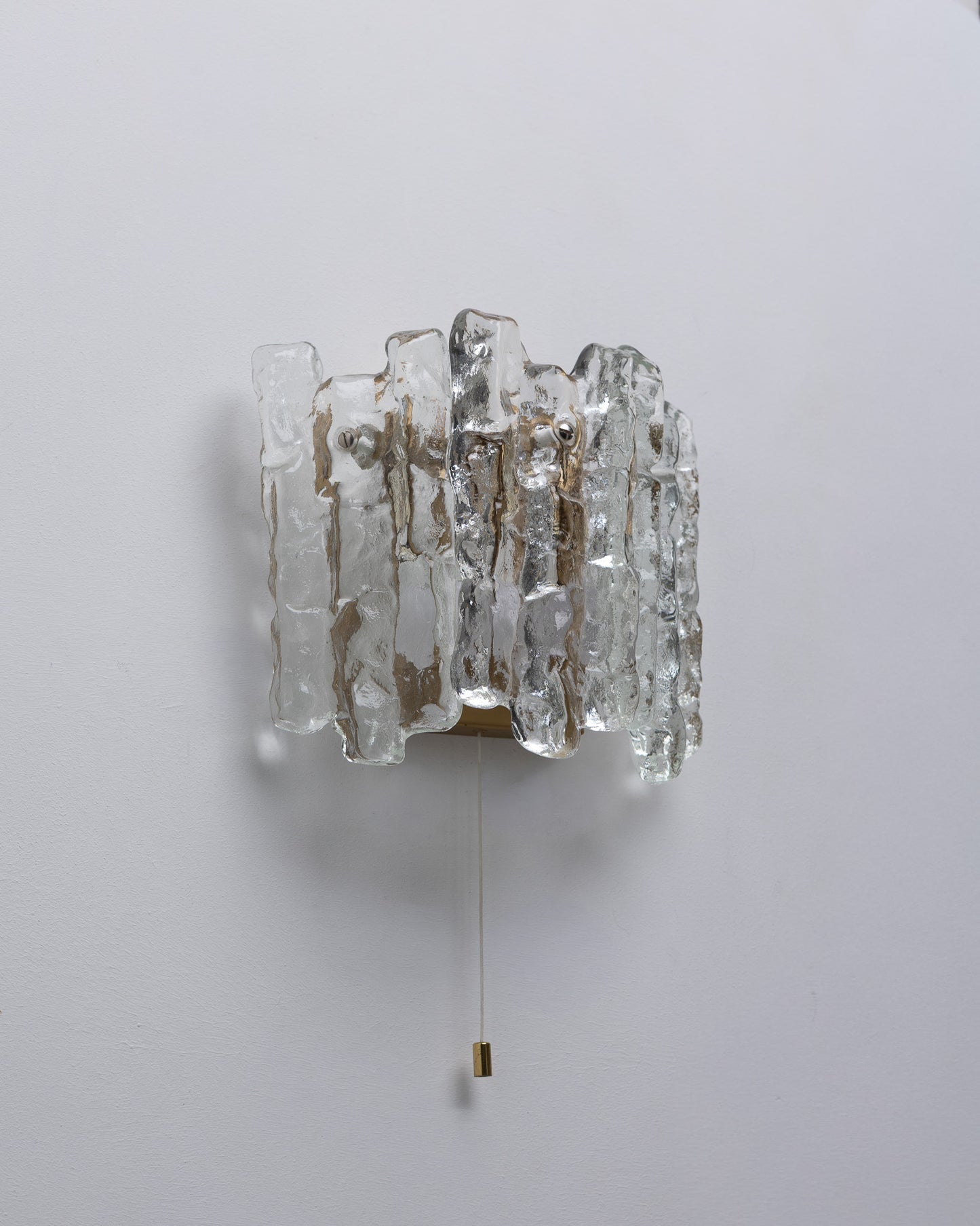 GLASS SCONCE, J.T. KALMAR, 1960s