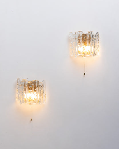 GLASS SCONCE, J.T. KALMAR, 1960s