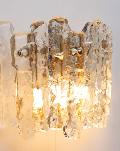 GLASS SCONCE, J.T. KALMAR, 1960s