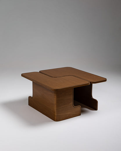 TABLE BASSE MODULABLE EN BOIS, 1980s