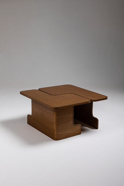 TABLE BASSE MODULABLE EN BOIS, 1980s