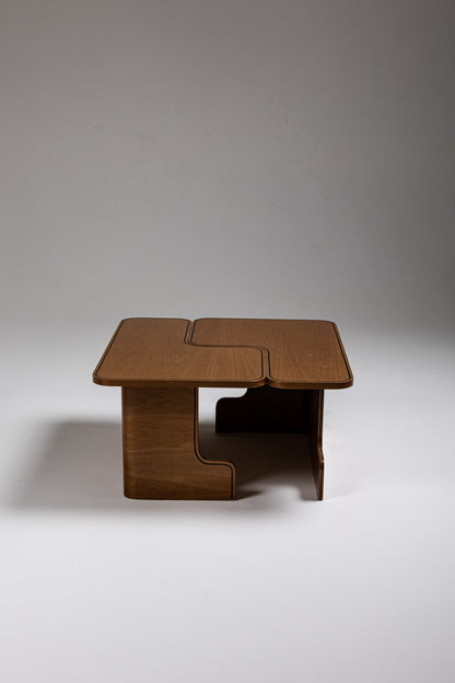 TABLE BASSE MODULABLE EN BOIS, 1980s