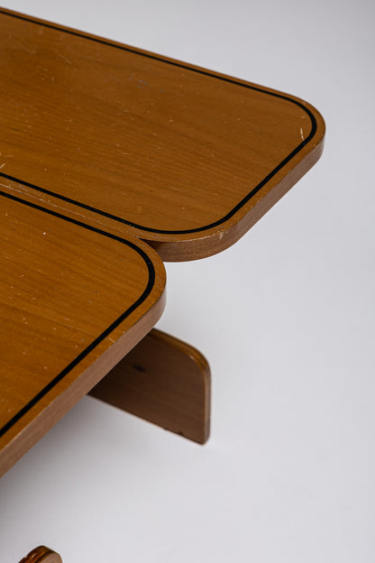 TABLE BASSE MODULABLE EN BOIS, 1980s