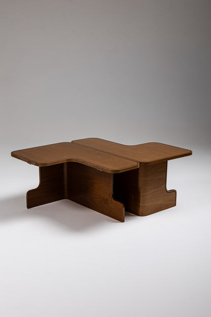 TABLE BASSE MODULABLE EN BOIS, 1980s