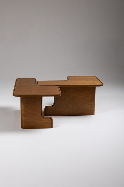 TABLE BASSE MODULABLE EN BOIS, 1980s