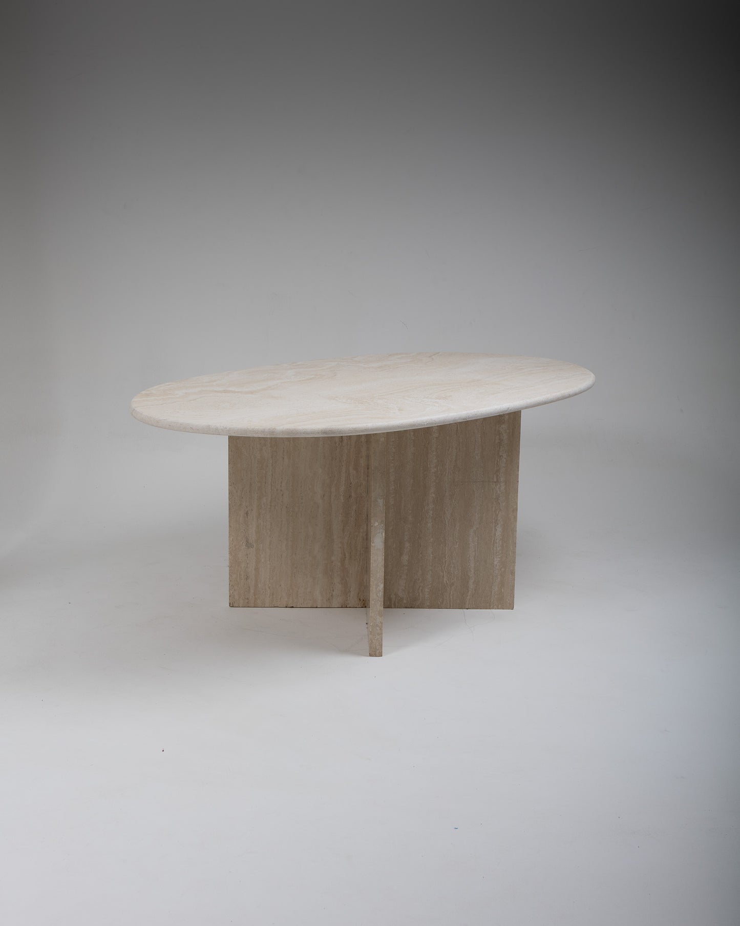 TRAVERTINE DINING TABLE, ARTELANO, 1980s