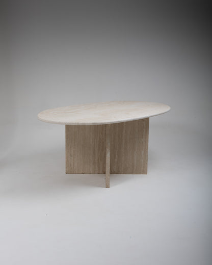 TRAVERTINE DINING TABLE, ARTELANO, 1980s