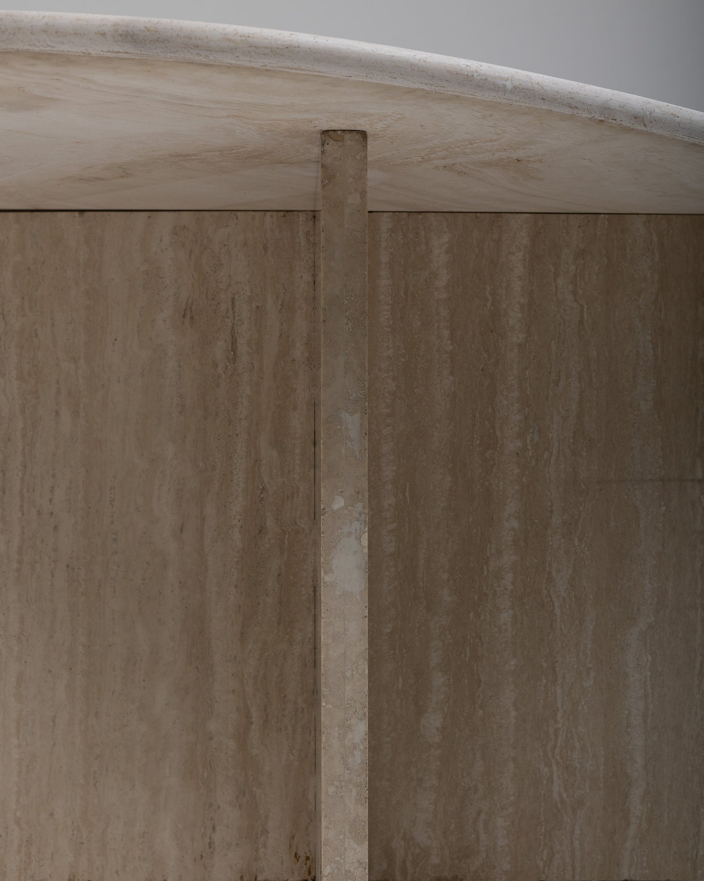 TRAVERTINE DINING TABLE, ARTELANO, 1980s