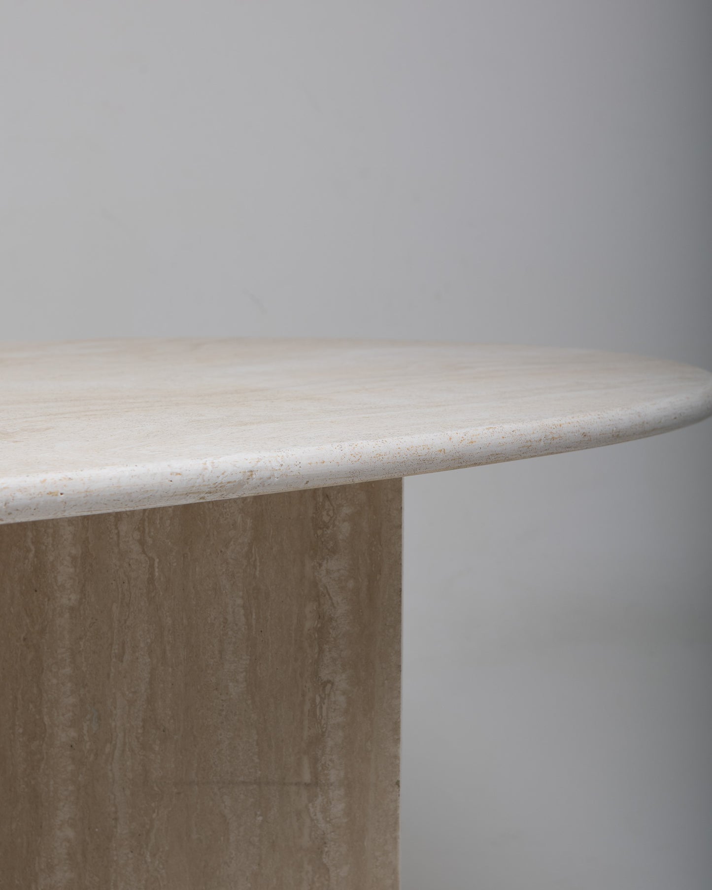 TRAVERTINE DINING TABLE, ARTELANO, 1980s