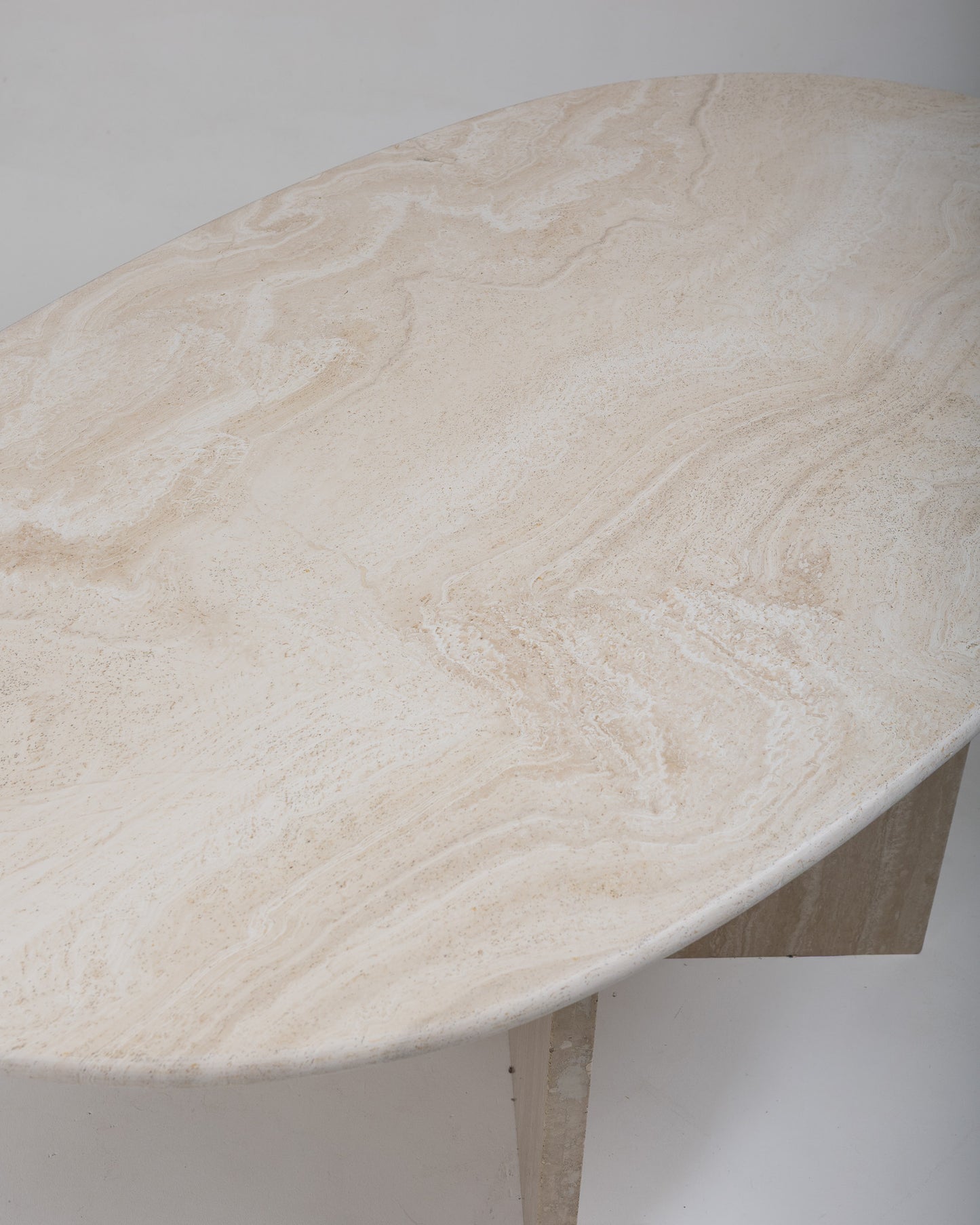 TRAVERTINE DINING TABLE, ARTELANO, 1980s