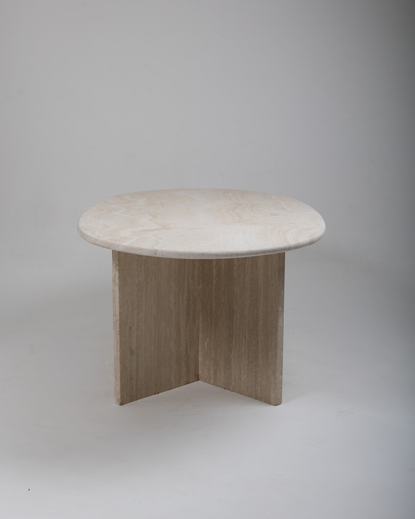 TRAVERTINE DINING TABLE, ARTELANO, 1980s