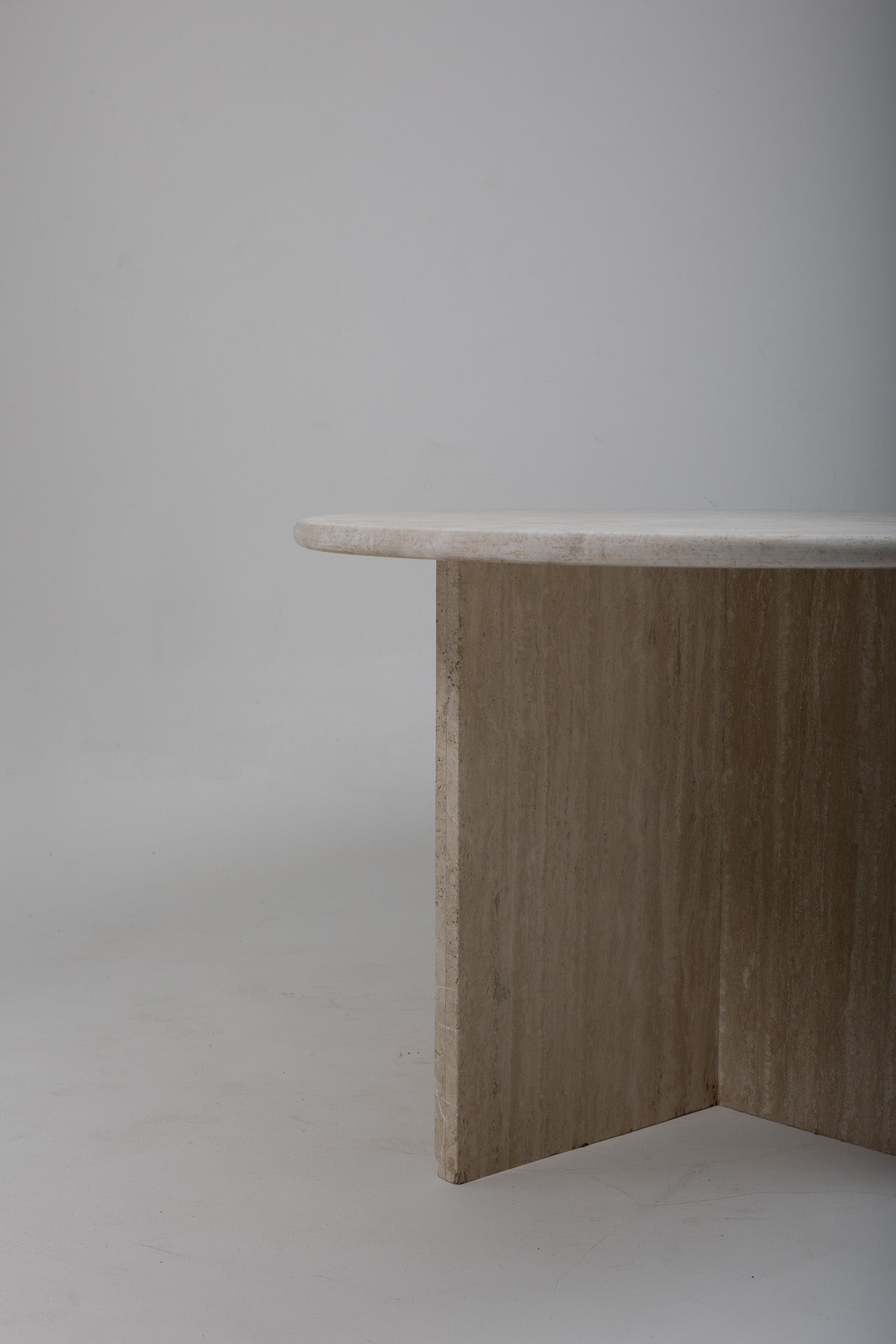 TRAVERTINE DINING TABLE, ARTELANO, 1980s
