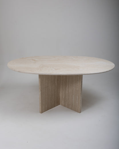 TRAVERTINE DINING TABLE, ARTELANO, 1980s