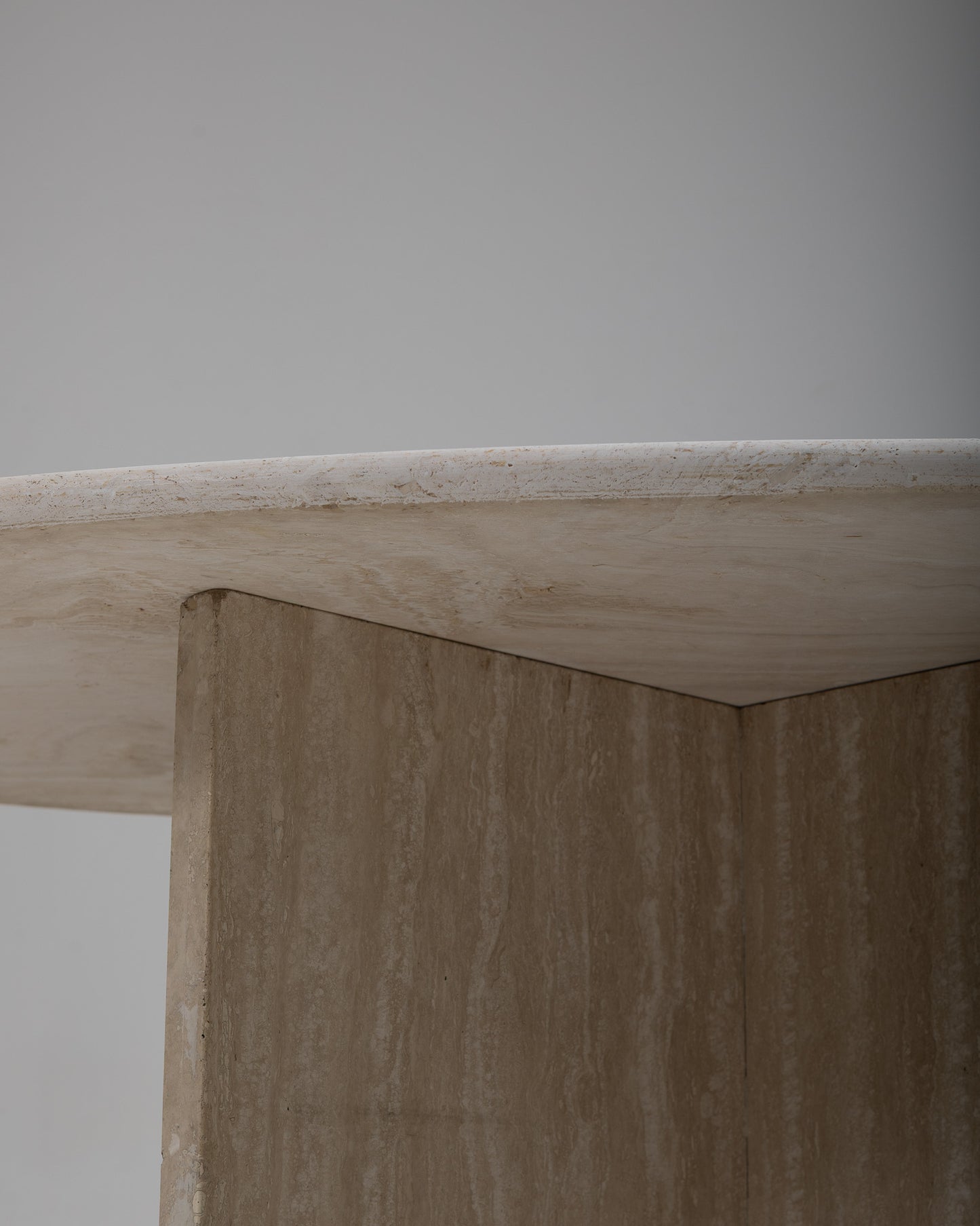 TRAVERTINE DINING TABLE, ARTELANO, 1980s