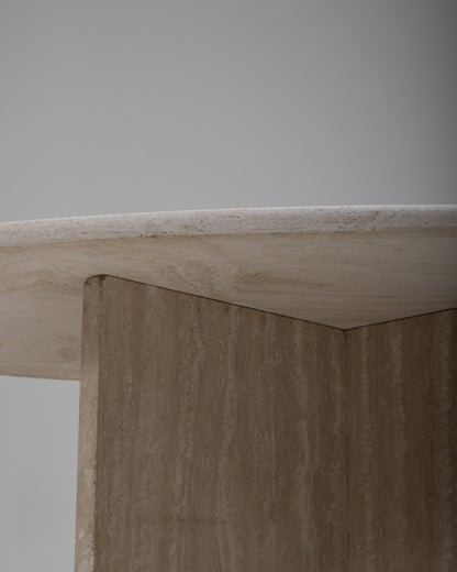 TRAVERTINE DINING TABLE, ARTELANO, 1980s
