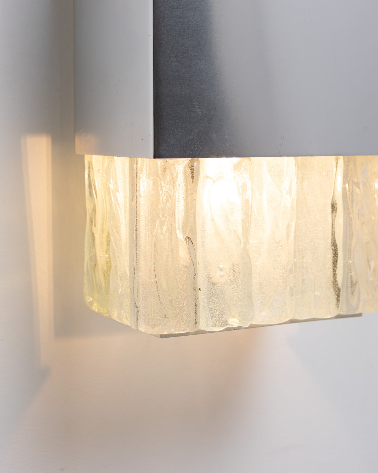 PAIR OF METAL AND GLASS WALL SCONCES, ATELIERS PERZEL