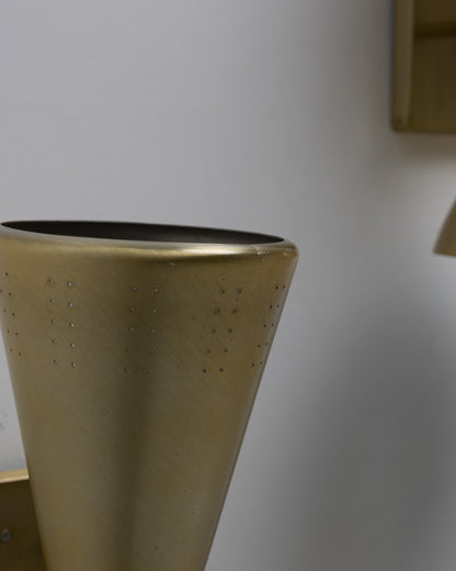 PAIR OF DIABOLO GOLD WALL LIGHTS, 1960s