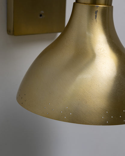 PAIR OF DIABOLO GOLD WALL LIGHTS, 1960s