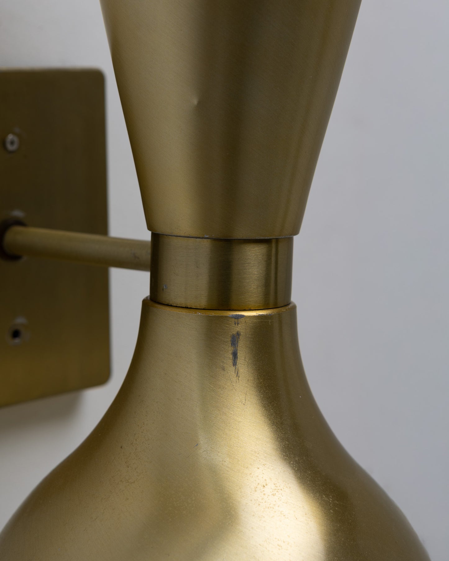 PAIR OF DIABOLO GOLD WALL LIGHTS, 1960s