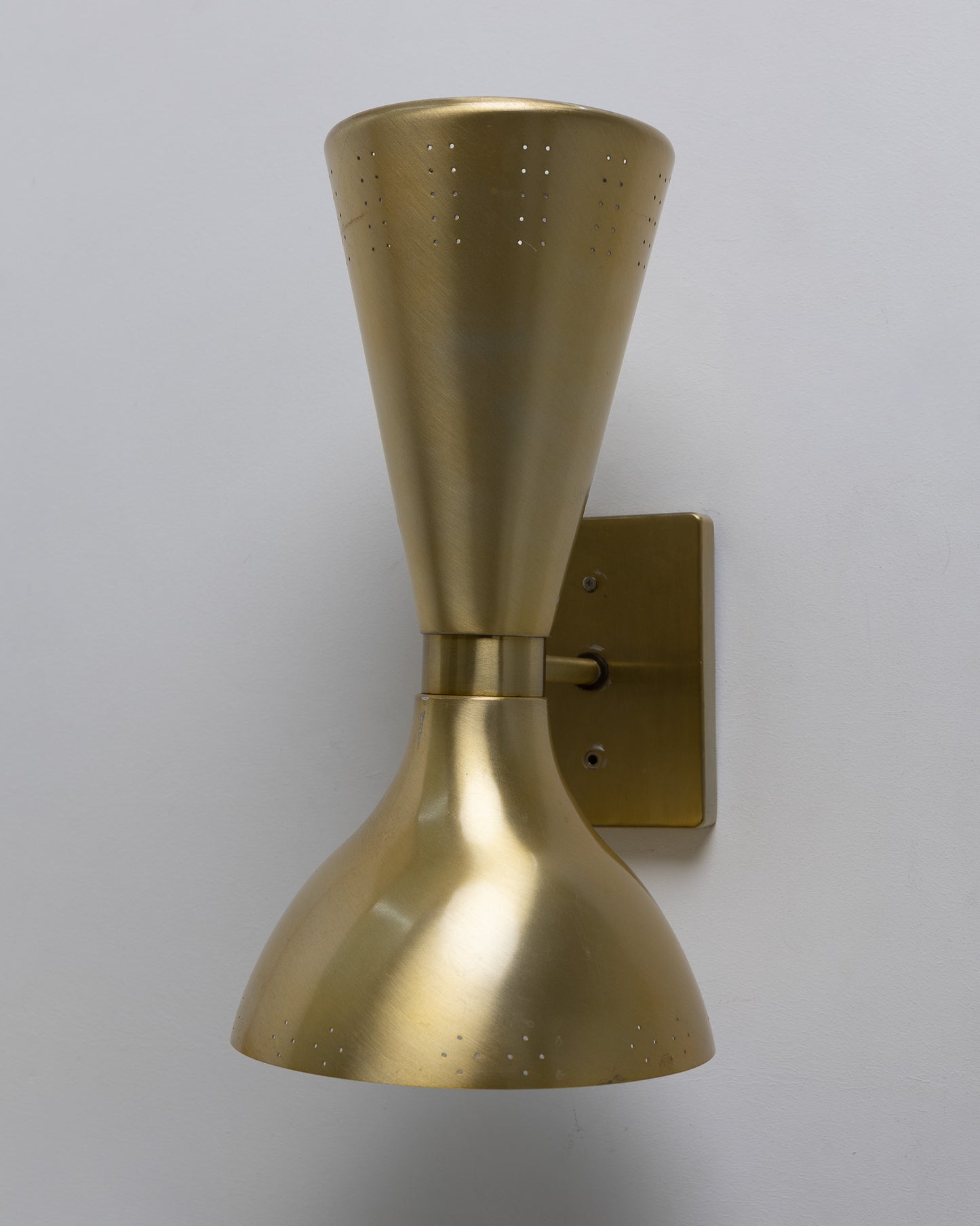 PAIR OF DIABOLO GOLD WALL LIGHTS, 1960s
