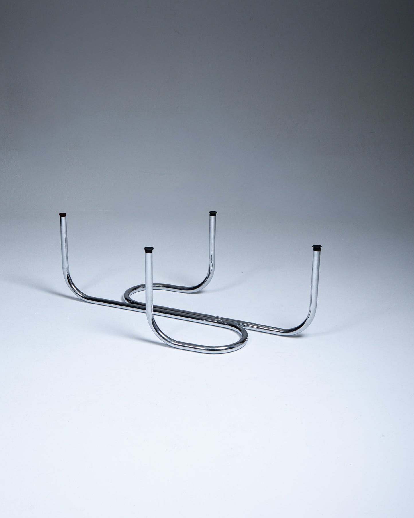 TABLE BASSE MV002 EN CHROME ET ONYX