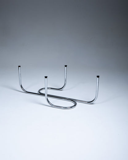 TABLE BASSE MV002 EN CHROME ET ONYX