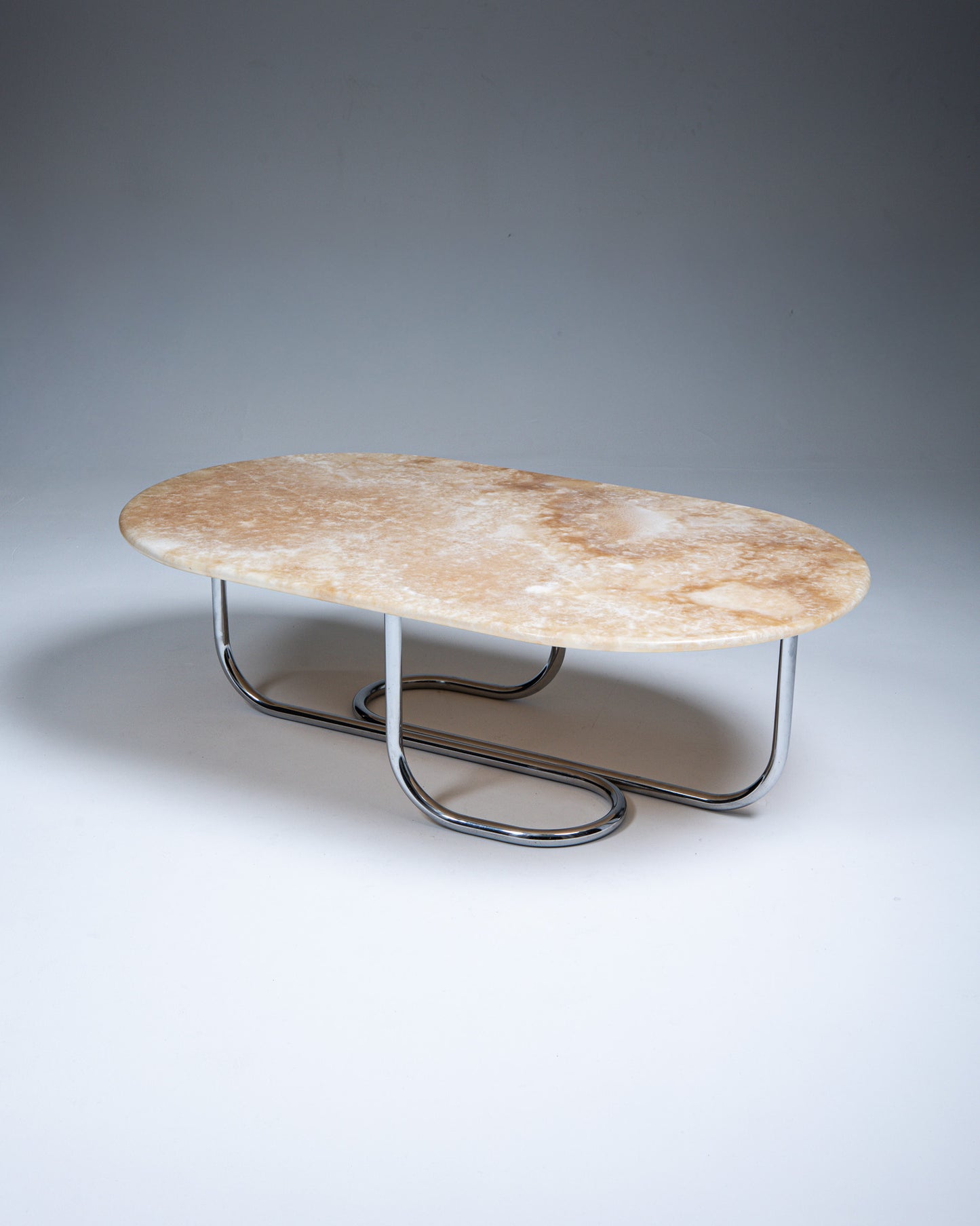 TABLE BASSE MV002 EN CHROME ET ONYX