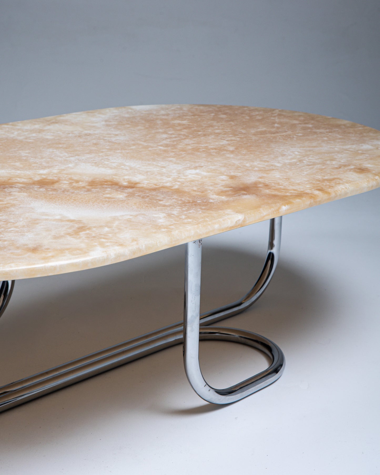 TABLE BASSE MV002 EN CHROME ET ONYX
