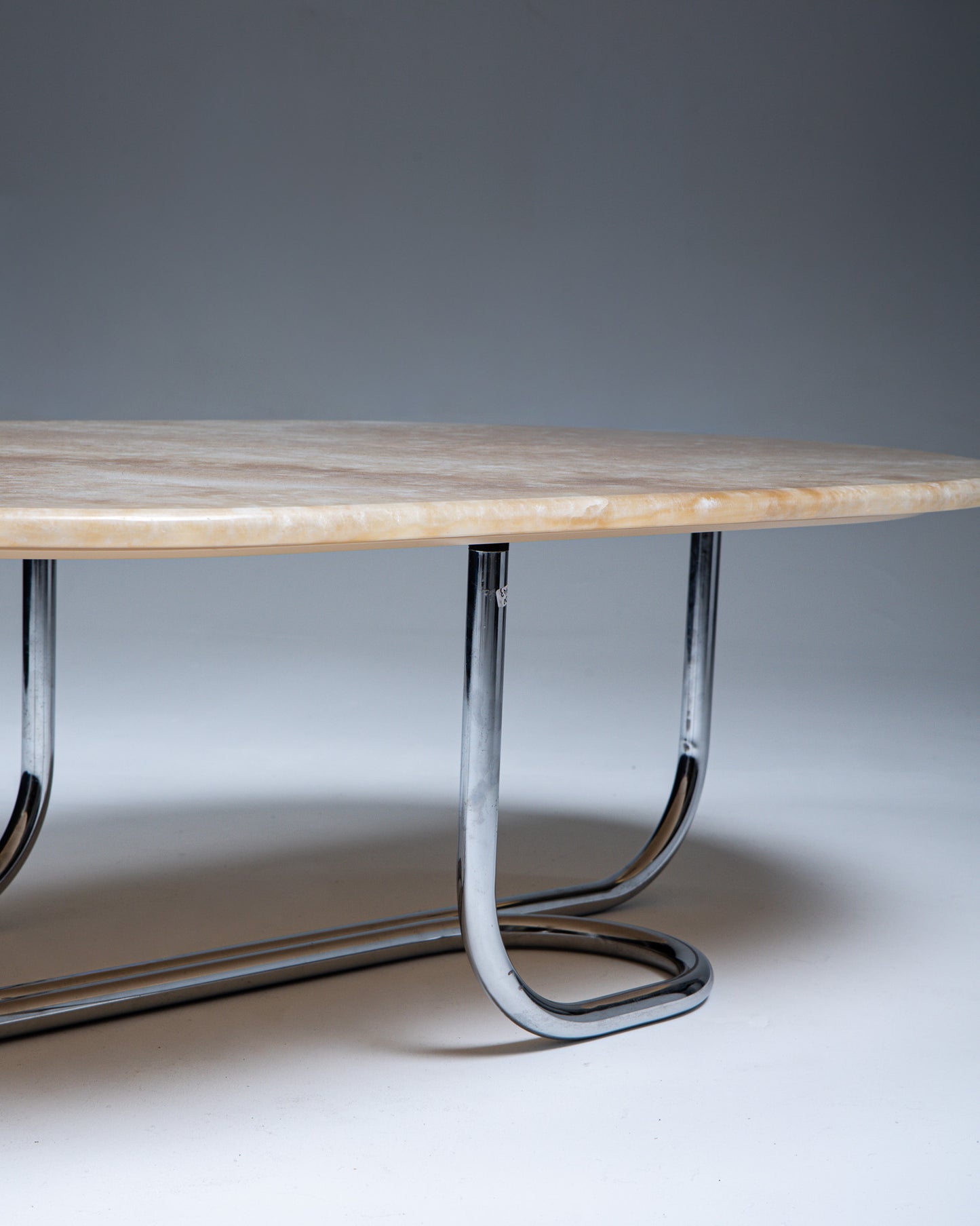 TABLE BASSE MV002 EN CHROME ET ONYX