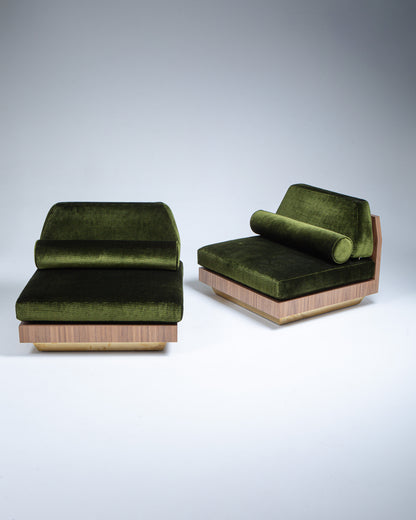 PAIRE DE FAUTEUILS W/S WOOD