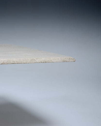 TABLE BASSE EN TRAVERTIN RECTANGULAIRE, 1980s