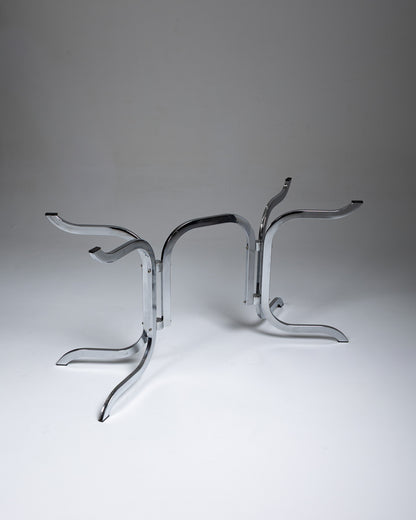 GRANDE TABLE À MANGER OVALE, ROCHE BOBOIS, 1970s