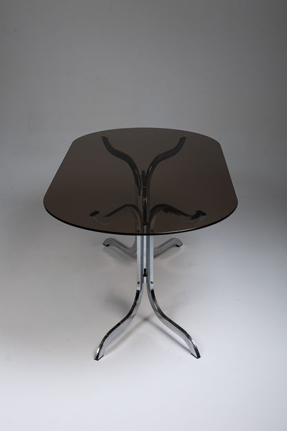 GRANDE TABLE À MANGER OVALE, ROCHE BOBOIS, 1970s
