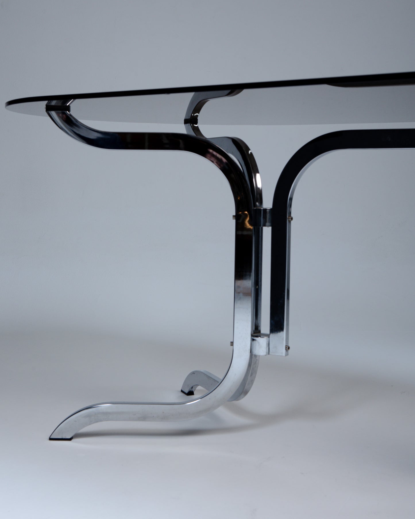 GRANDE TABLE À MANGER OVALE, ROCHE BOBOIS, 1970s