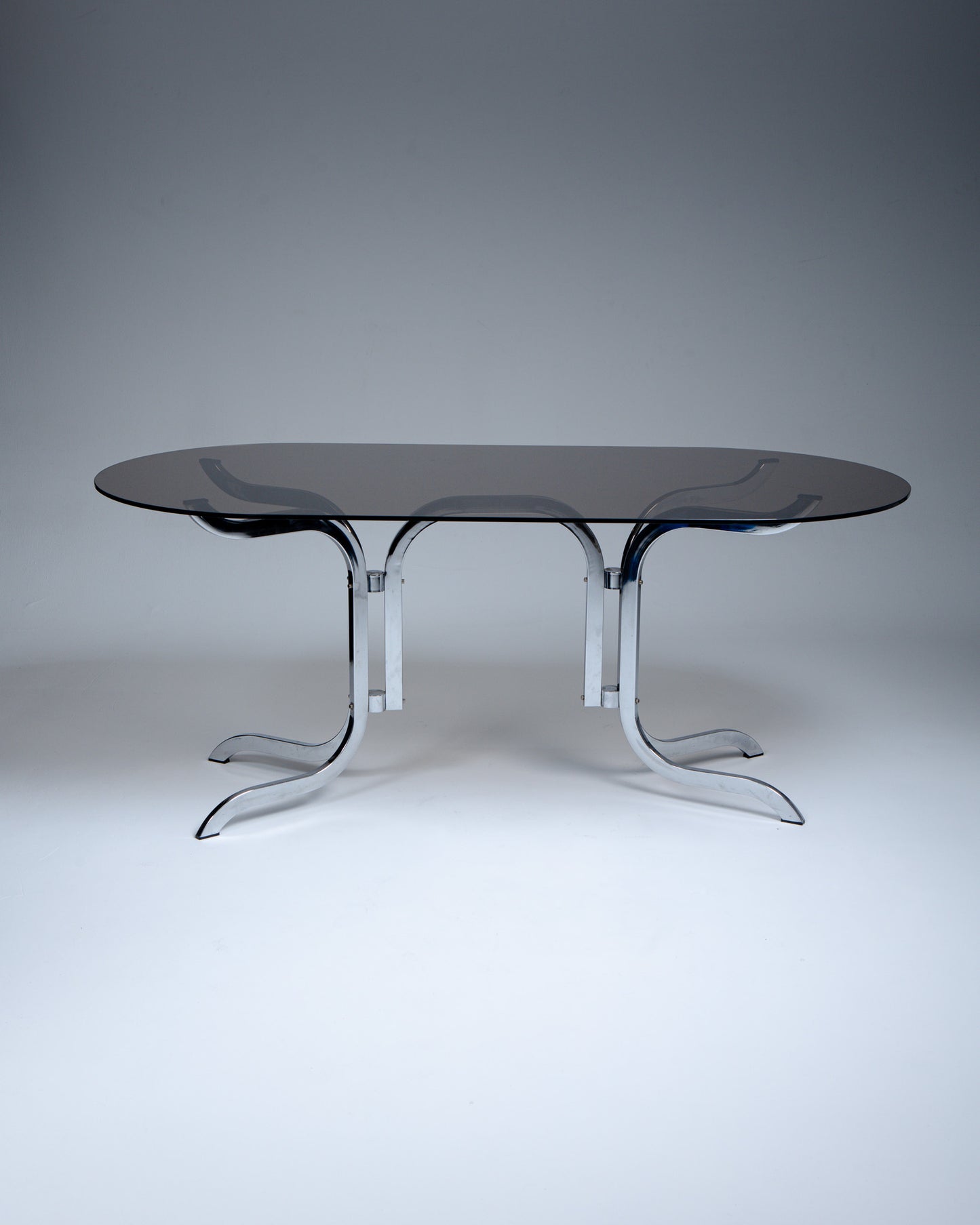 GRANDE TABLE À MANGER OVALE, ROCHE BOBOIS, 1970s