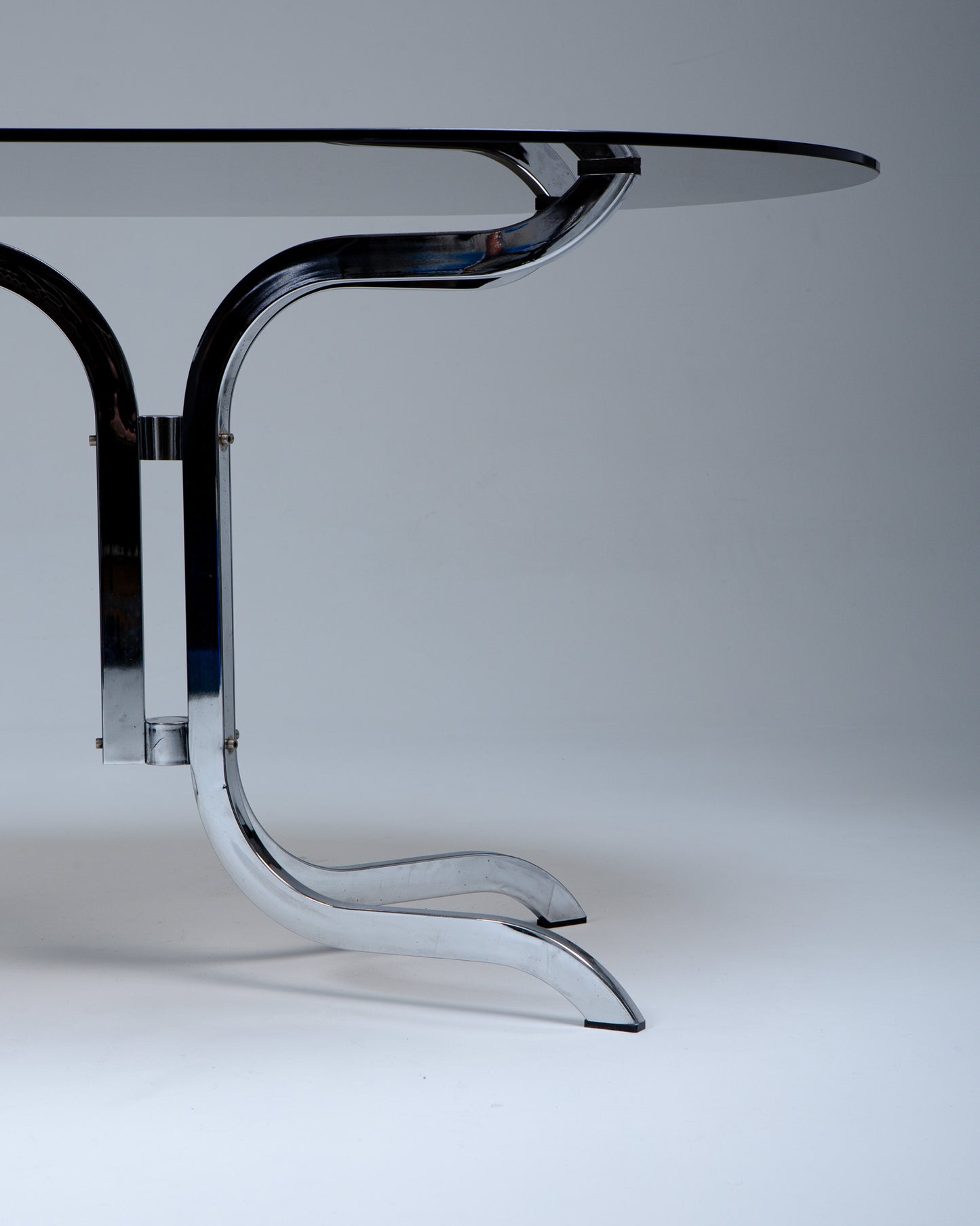 GRANDE TABLE À MANGER OVALE, ROCHE BOBOIS, 1970s