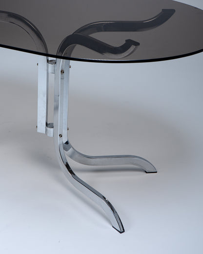 GRANDE TABLE À MANGER OVALE, ROCHE BOBOIS, 1970s