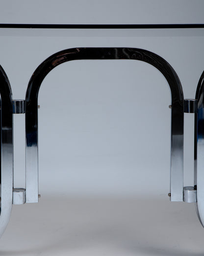 GRANDE TABLE À MANGER OVALE, ROCHE BOBOIS, 1970s