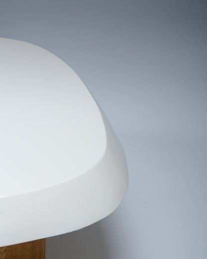 TABLE BASSE EN CHÊNE MASSIF, PIERRE AUGUSTIN ROSE