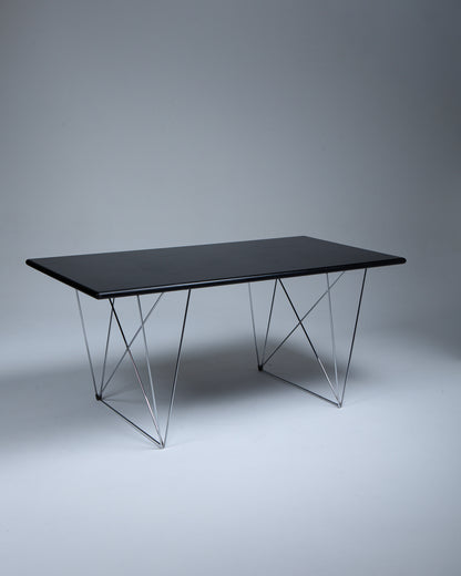 SMALL X-LINE DINING TABLE, NIELS HAUGESEN, 1970s