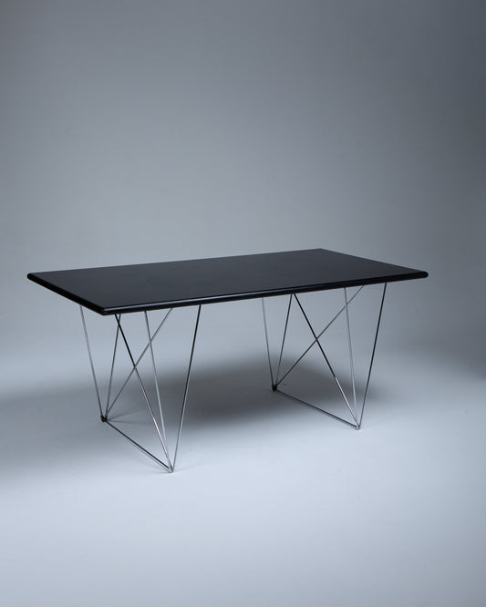SMALL X-LINE DINING TABLE, NIELS HAUGESEN, 1970s