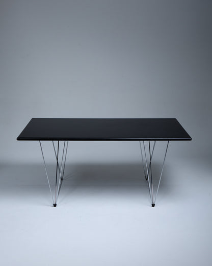 SMALL X-LINE DINING TABLE, NIELS HAUGESEN, 1970s